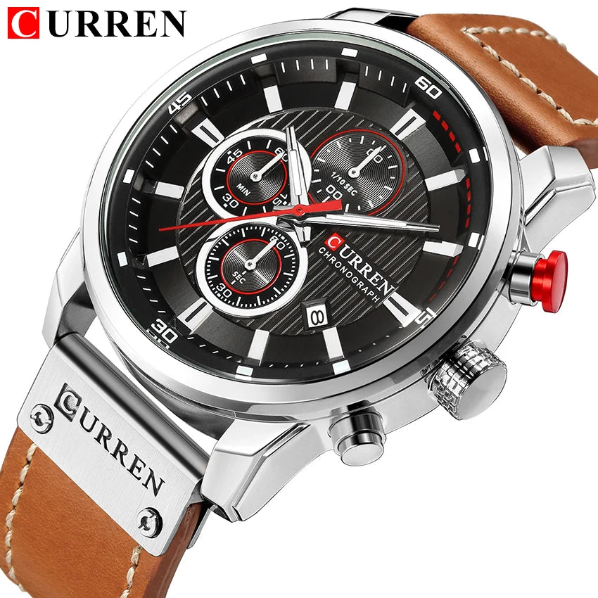 Reloj de Pulsera CURREN 8291 para Hombre, Cronógrafo de Cuarzo, Estilo Casual, Deportivo, Militar, de Moda, para Caballero