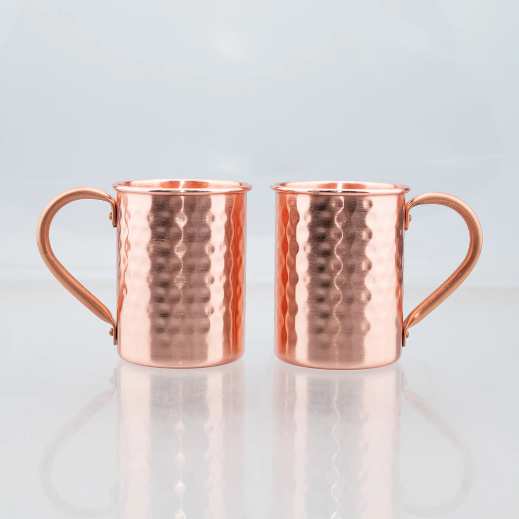 Taza de cobre puro Vintage de 400ml, textura de martillo engrosada, taza de café con leche para desayuno de cobre 100%, vaso de té hecho a mano