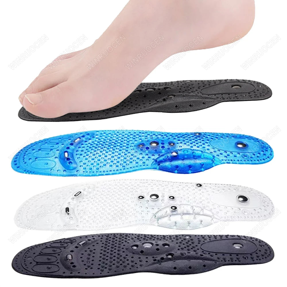 Plantillas de Acupresión para Terapia de Pies, Masaje Magnético de Silicona, Pérdida de Peso, Adelgazamiento, Alivio del Dolor, Duraderas, Transpirables, para Todos