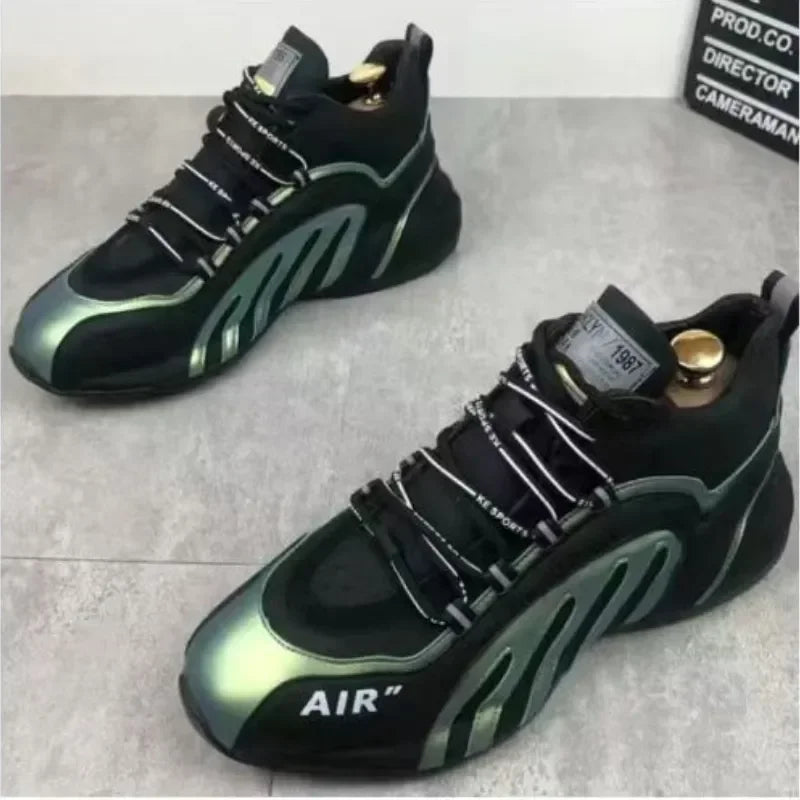 Zapatillas de deporte para Hombre, Zapatillas informales ligeras y transpirables a la moda, zapatillas de deporte para Hombre, zapatillas con plataforma con cordones, calzado para Hombre