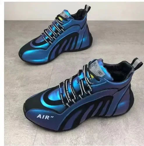 Zapatillas de deporte para Hombre, Zapatillas informales ligeras y transpirables a la moda, zapatillas de deporte para Hombre, zapatillas con plataforma con cordones, calzado para Hombre