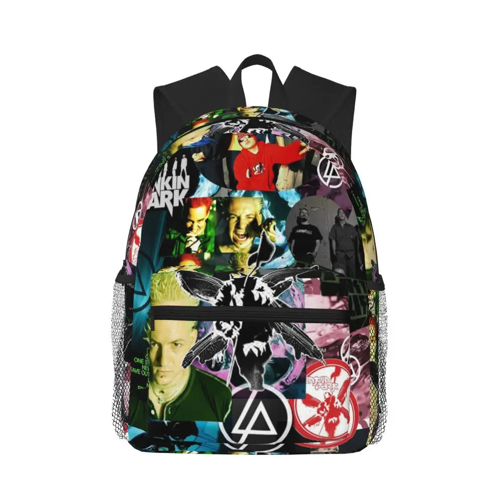 L-Linkin-S P-Park-S Band Mochila para estudiantes Mochila escolar Mochila de viaje para senderismo para niños y niñas Mochila de moda Bolsos de hombro