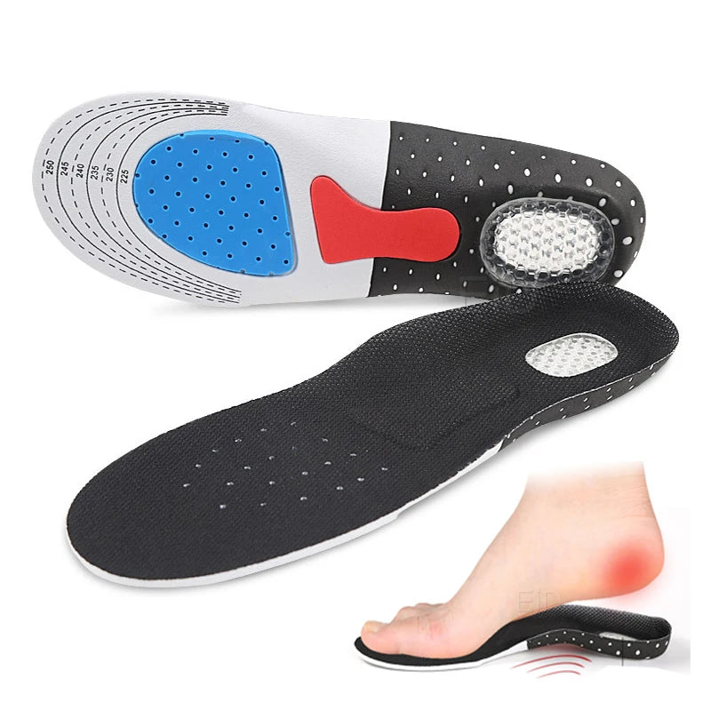 Almohadilla deportiva de Gel de silicona para zapatos, soporte para ARCO, espesamiento, absorción de impacto, almohadilla para zapatos de baloncesto y fútbol, plantilla suave de silicona Unisex