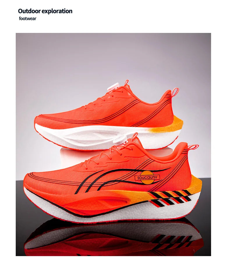 Zapatillas para Correr Profesionales con Placa de Carbono para Fitness, Maratón, Deportivas Ligeras para Hombre, Cómodas y Antideslizantes para Mujer