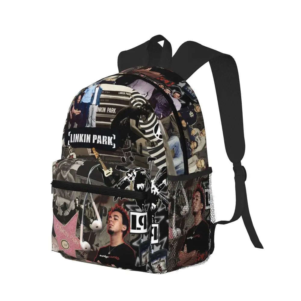 L-Linkin-S P-Park-S Band Mochila para estudiantes Mochila escolar Mochila de viaje para senderismo para niños y niñas Mochila de moda Bolsos de hombro