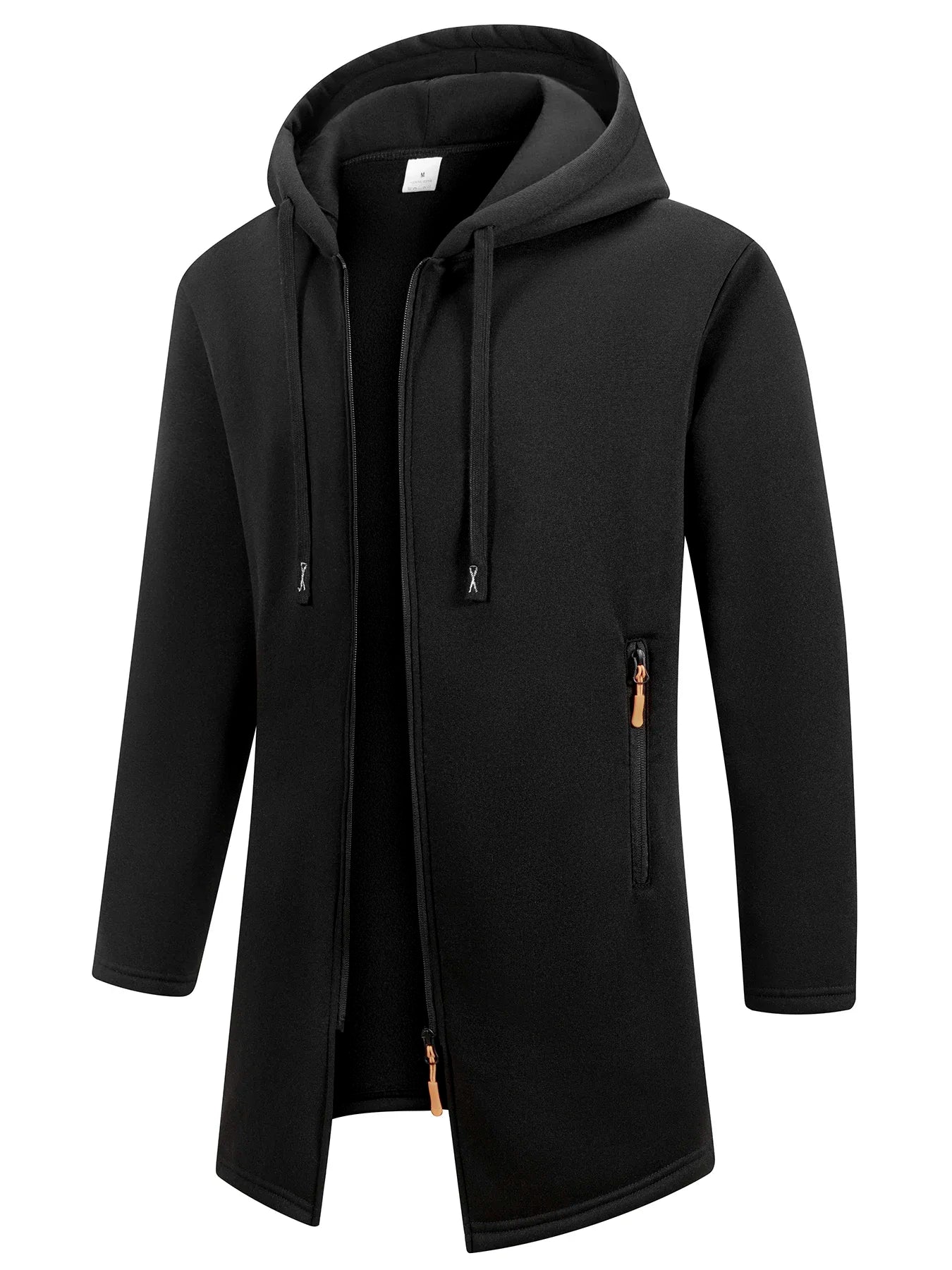 Chaqueta cálida de lana con cremallera para hombre, sudaderas de manga larga con cremallera, chaqueta con capucha, abrigo, ropa de calle cálida, otoño e invierno