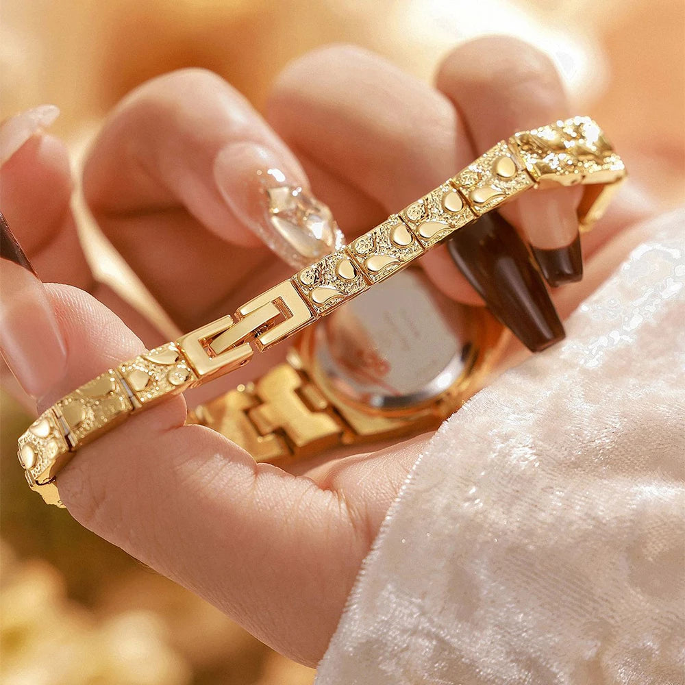 Relojes Bee Sister para mujer, novia, relojes de cuarzo para mujer, nicho de lujo, resistente al agua, reloj de pulsera elegante para mujer