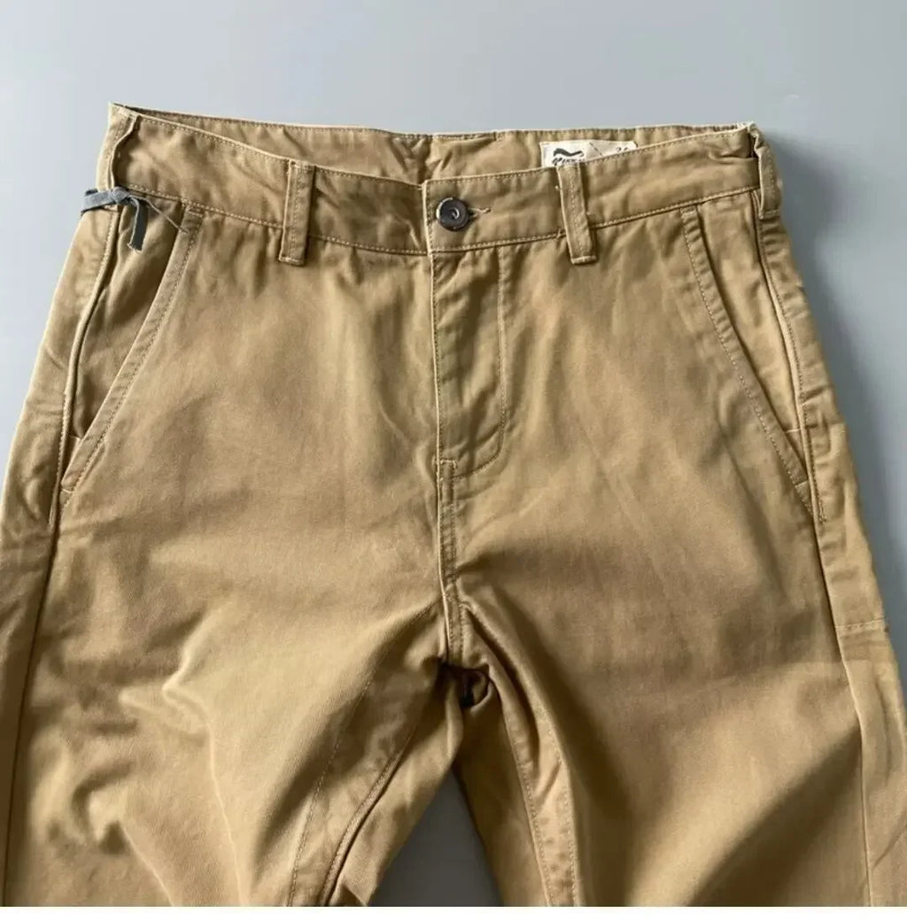 Pantalones Cargo resistentes de algodón puro de estilo americano para hombres, calzado informal de pierna recta holgada antisuciedad y antidesgaste