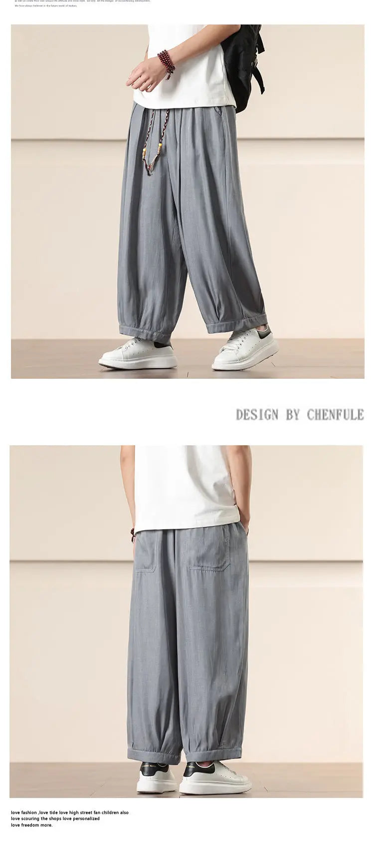 Pantalones Anchos Holgados de Hombre Estilo Chino para Primavera 2026, Pantalones Harem Casuales de Nueve Puntos para Hombre, Joggers Hip Hop de Otoño