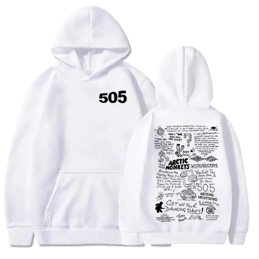 505 Sudadera con capucha Arctic Monkeys Música Sudadera con capucha Arctic Monkeys Merch Regalo para Arctic Monkeys Fan Jersey Tops Streetwear Unisex