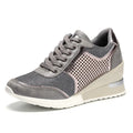Zapatos vulcanizados para mujer con aumento de altura, zapatos ligeros y transpirables para caminar, zapatos de plataforma para mujer, zapatillas de deporte con cuña hechas a mano