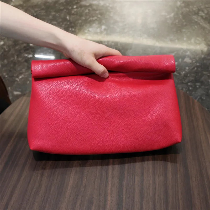 Bolsos de mano informales para mujer, bolsos de noche de cuero PU suave, bolso tipo sobre para fiesta, bolso para teléfono y portátil, Bolso de mano