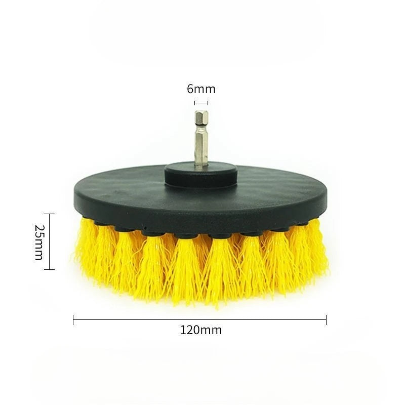 Kit de Cepillos para Taladro – Limpieza de Alfombras, Vidrios y Llantas, 2"/3.5"/4"/5"