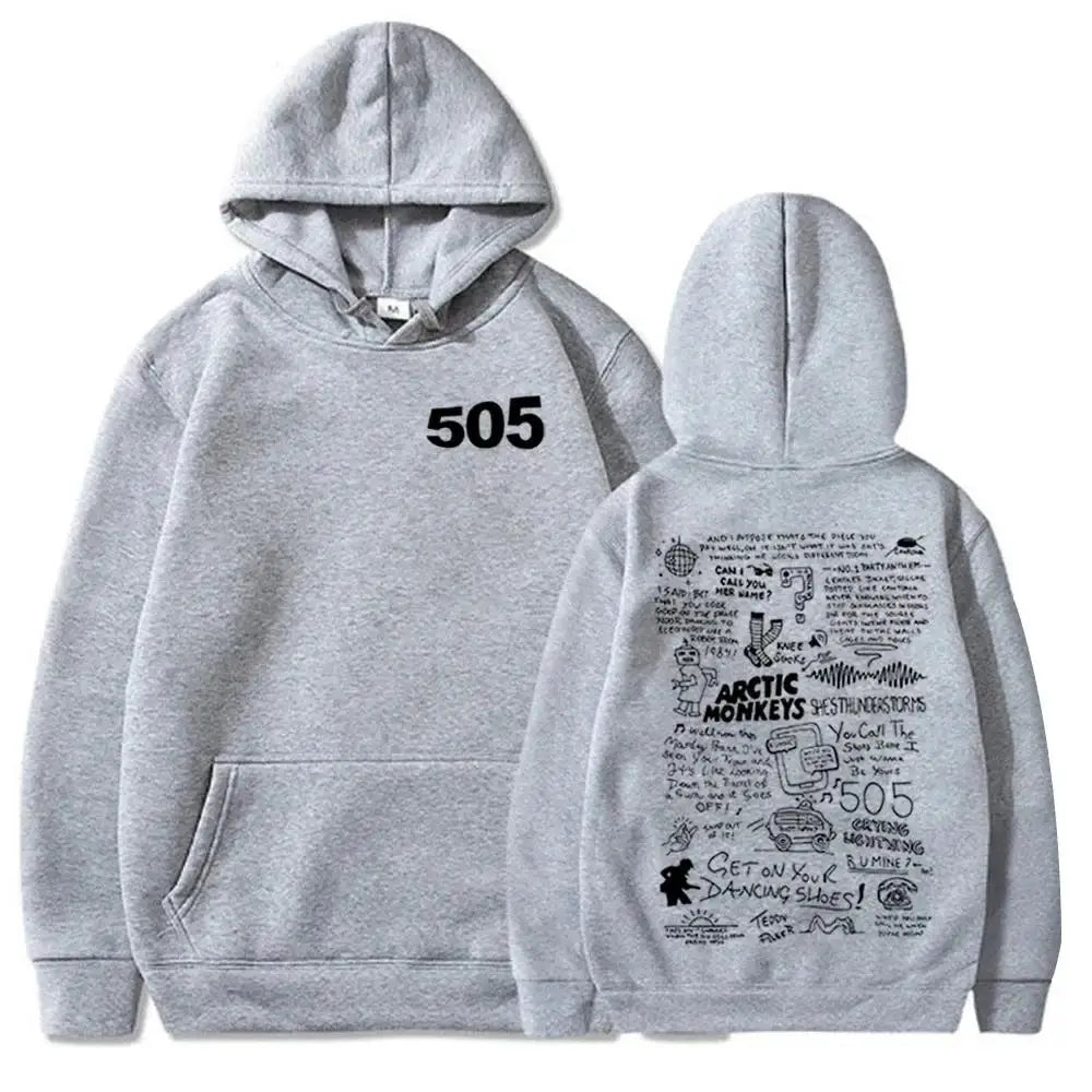 505 Sudadera con capucha Arctic Monkeys Música Sudadera con capucha Arctic Monkeys Merch Regalo para Arctic Monkeys Fan Jersey Tops Streetwear Unisex