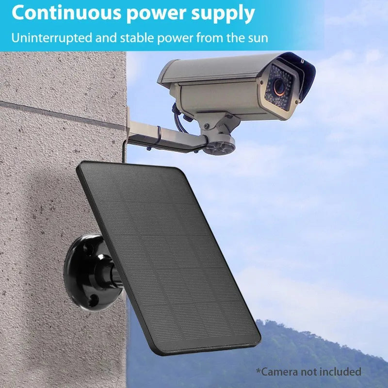 Panel Solar Cargador USB-C 4W IP65 para Cámaras de Seguridad y Luces LED | Clikymport