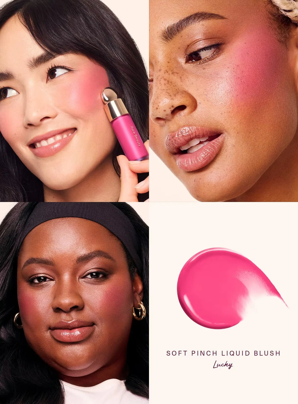 Rubor Líquido Ultra Pigmentado de Larga Duración Rare Beauty, Resistente a las Fallos, Ligero y Aireado, Worth Virtue Hope Joy Blush Makeup