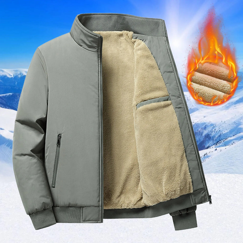 Chaqueta de mezclilla gruesa para hombre, abrigo de terciopelo, Parkas de piel, forro polar interior, invierno y otoño