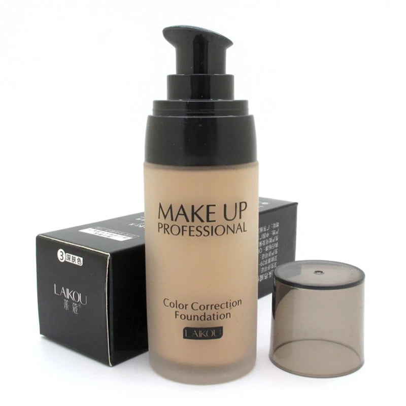 LAIKOU Base de maquillaje Base líquida facial crema BB corrector hidratante control de aceite blanqueamiento maquillaje Maquiagem resistente al agua 40g