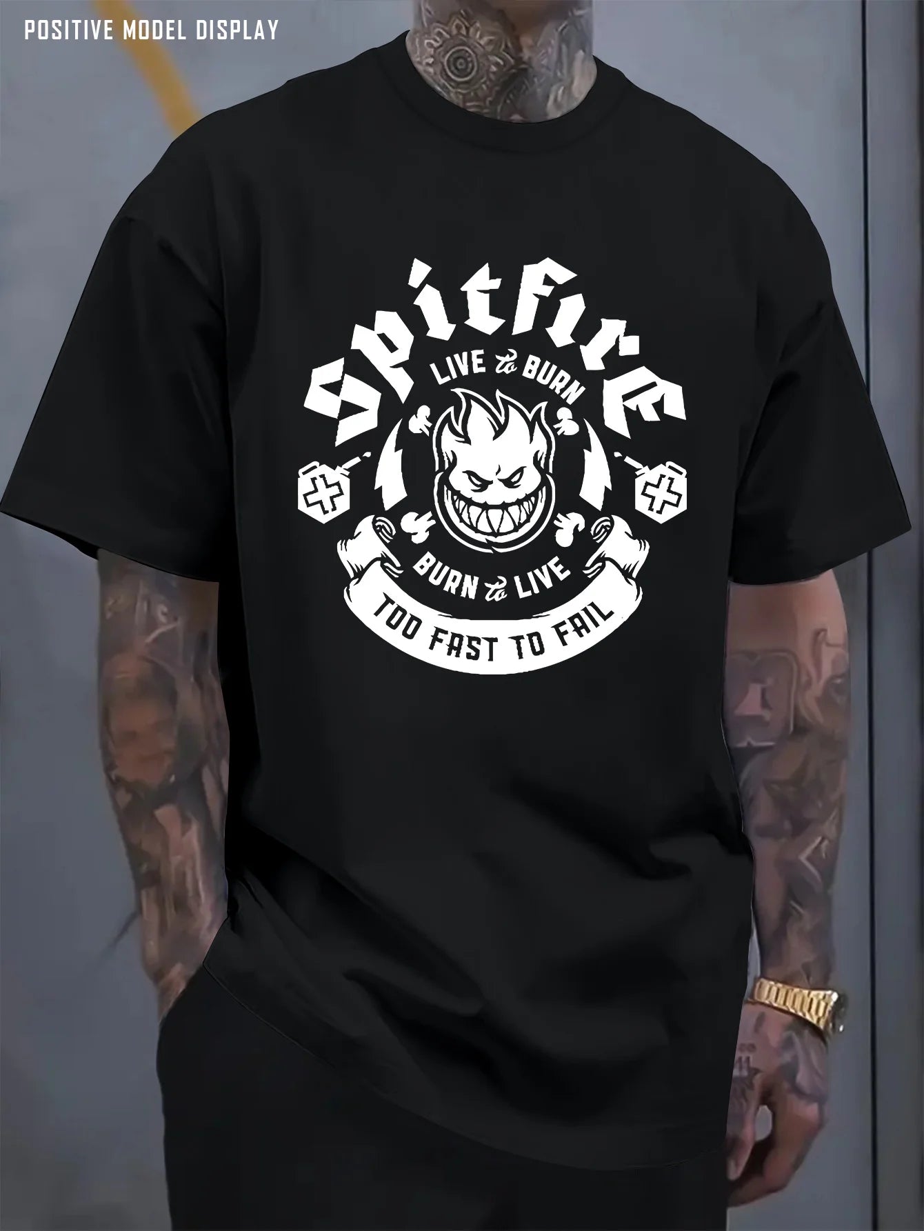 Camiseta de manga corta con cuello redondo para hombre, 100% algodón, informal, holgada, con estampado de letras, cómoda, deportiva, para verano