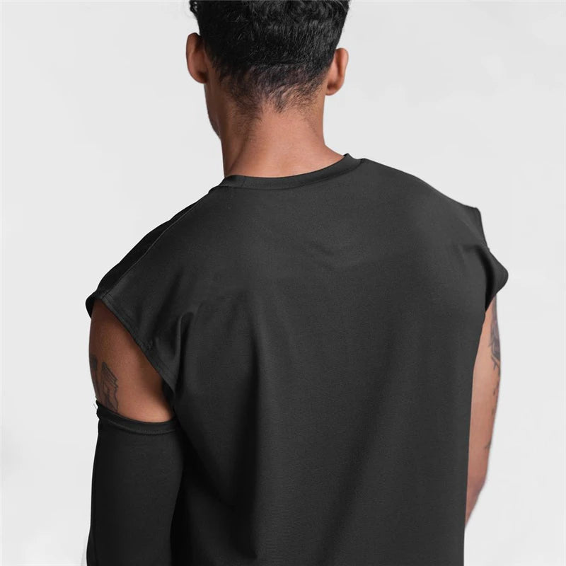 Chaleco de gimnasio de malla de verano para hombre, camiseta sin mangas deportiva holgada de secado rápido para ejercicio físico, camiseta sin mangas para culturismo