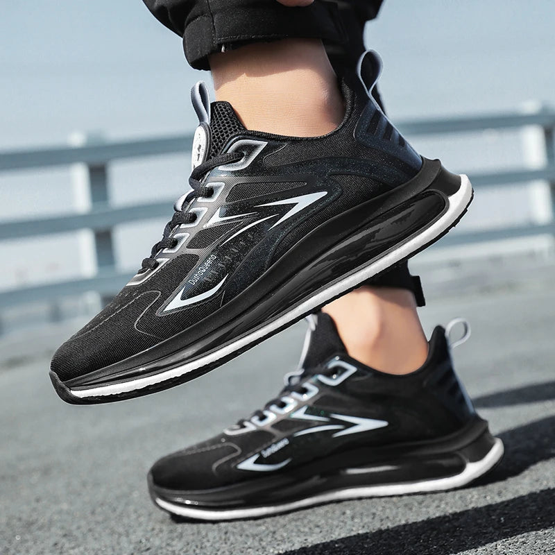Zapatillas de deporte al aire libre para parejas, zapatos transpirables antideslizantes con amortiguación para correr en carretera, zapatos deportivos para correr para hombres, zapatos informales ligeros para hombres