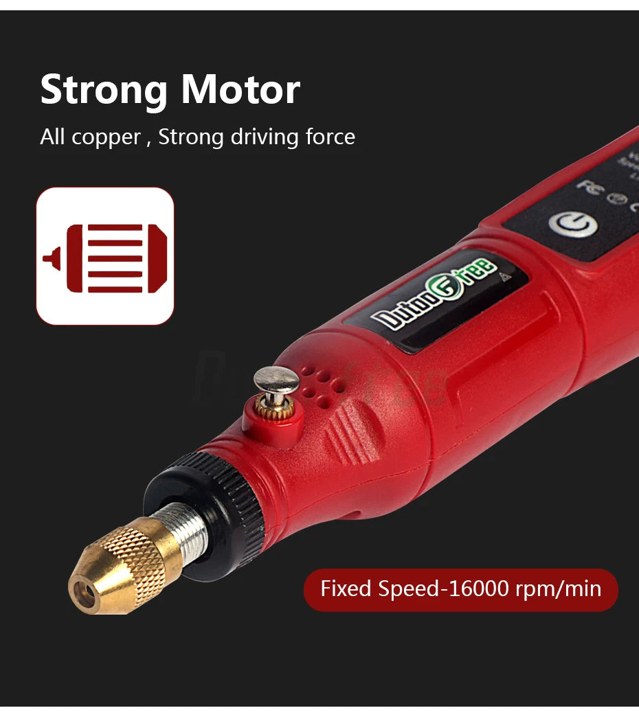Mini taladro inalámbrico de 3,7 V, pluma de pulido y grabado, Kit de herramientas rotativas inalámbricas USB, pluma de grabado para carpintería, herramientas Dremel DIY 16000r