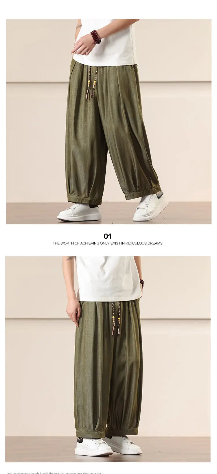 Pantalones Anchos Holgados de Hombre Estilo Chino para Primavera 2026, Pantalones Harem Casuales de Nueve Puntos para Hombre, Joggers Hip Hop de Otoño