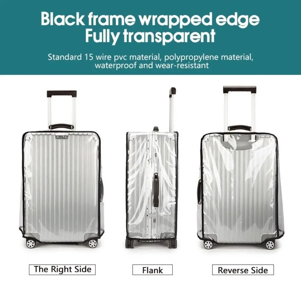 Funda protectora de equipaje de viaje de 16-28 pulgadas, cubierta protectora de equipaje impermeable de PVC, funda protectora transparente a prueba de polvo para equipaje