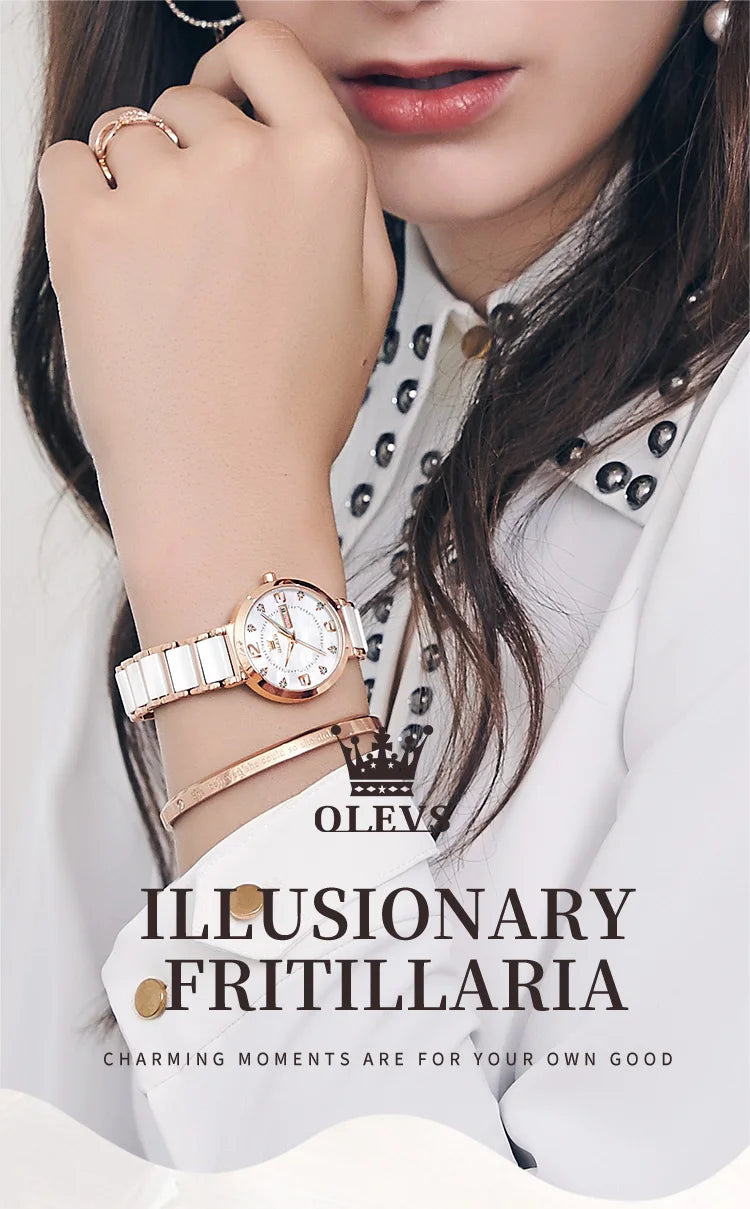 OLEVS Reloj de pulsera Para Mujer, Reloj de marca de lujo Para Mujer, pulsera elegante, relojes de cuarzo a la moda impermeables Para Mujer, Reloj Para Mujer