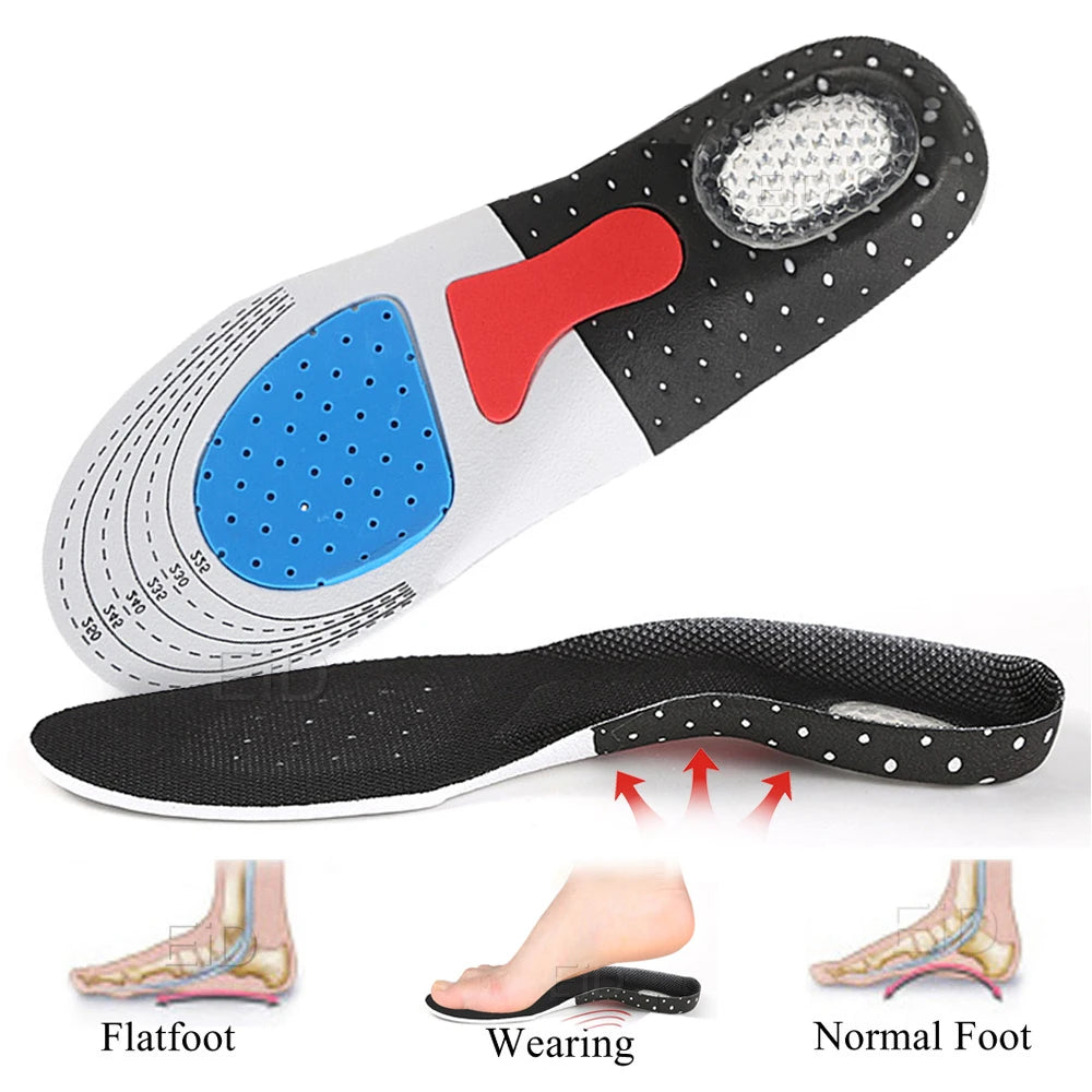 Almohadilla deportiva de Gel de silicona para zapatos, soporte para ARCO, espesamiento, absorción de impacto, almohadilla para zapatos de baloncesto y fútbol, plantilla suave de silicona Unisex