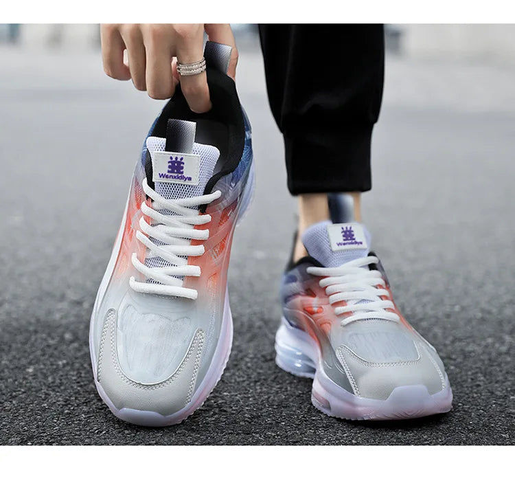 Zapatillas de deporte con cojín de aire para hombre y mujer, calzado deportivo ligero con suela de TPR, para correr, baloncesto y parejas, talla 36-47