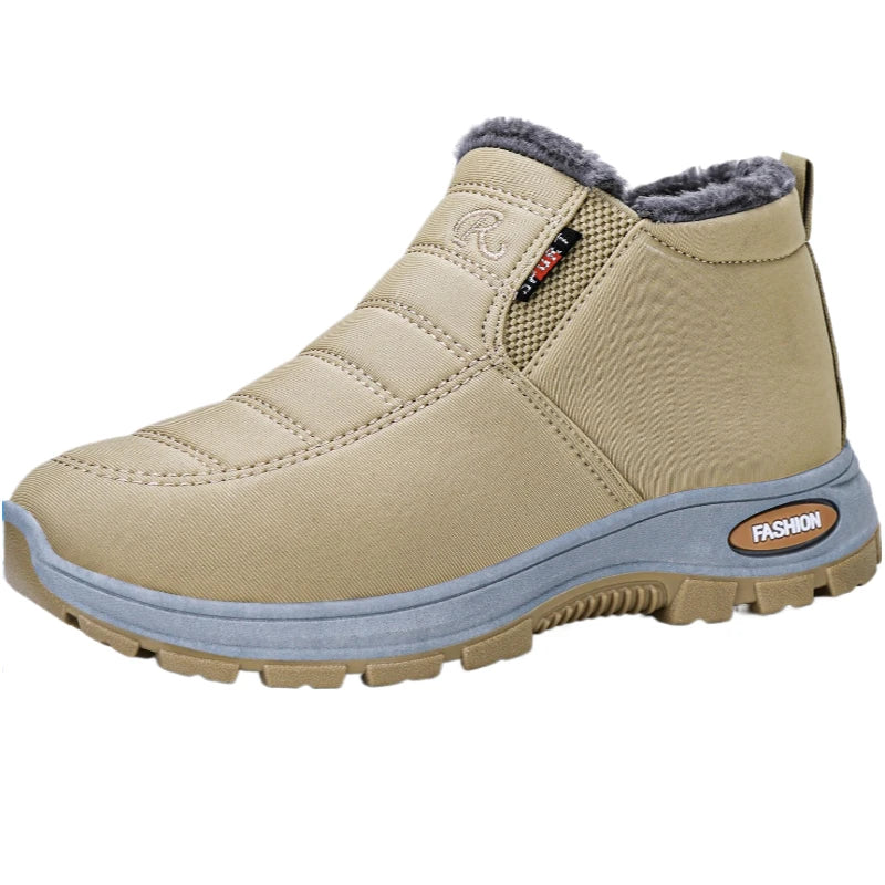 Botas de algodón de talla grande para mujer, botas de algodón cálidas y resistentes al frío, botas de nieve altas con forro polar grueso
