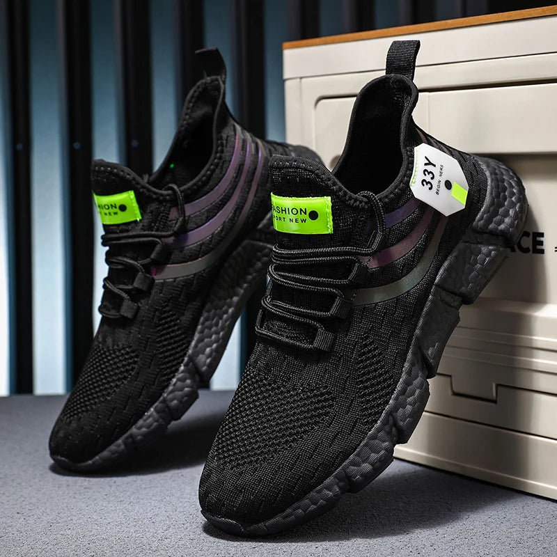 2025 zapatos para hombre, zapatillas transpirables para correr para hombre, zapatos de malla cómodos y ligeros para exteriores, zapatillas para caminar Unisex para mujer