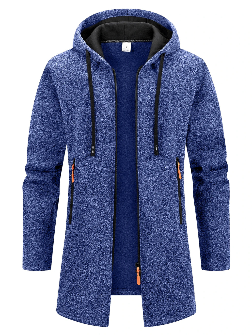 Chaqueta cálida de lana con cremallera para hombre, sudaderas de manga larga con cremallera, chaqueta con capucha, abrigo, ropa de calle cálida, otoño e invierno