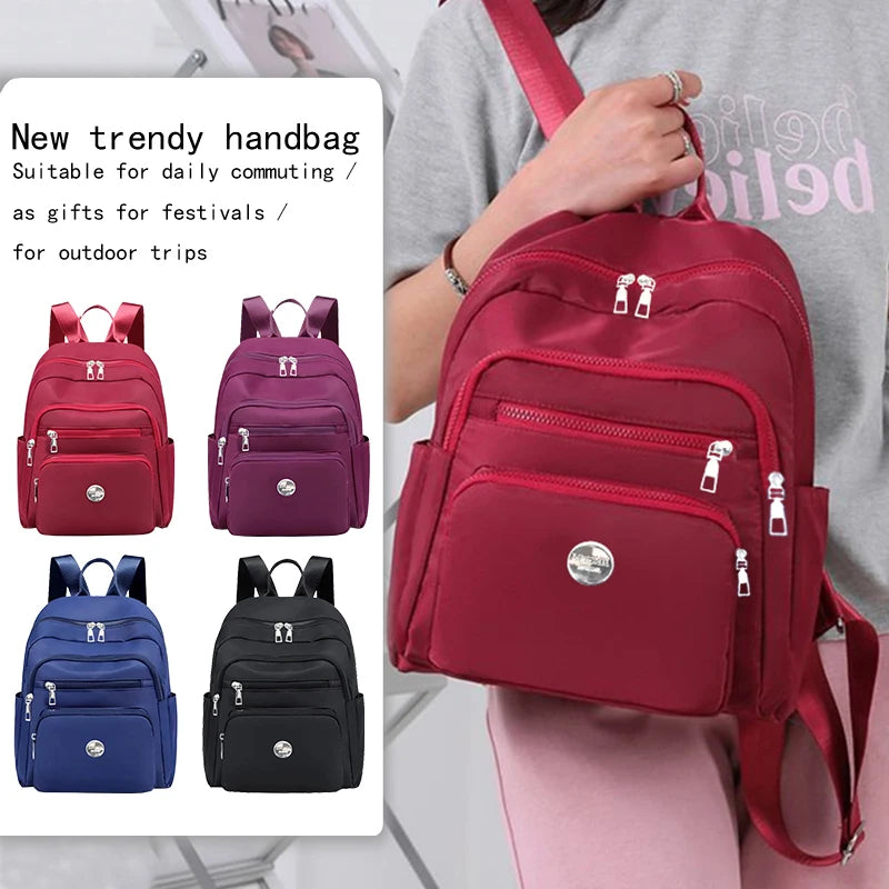 Bolso de doble hombro de nailon de estilo neutro para hombres y mujeres, adecuado para viajes de negocios, varios colores disponibles.