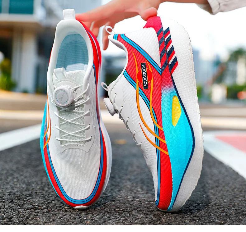 Zapatillas para Correr Profesionales con Placa de Carbono para Fitness, Maratón, Deportivas Ligeras para Hombre, Cómodas y Antideslizantes para Mujer