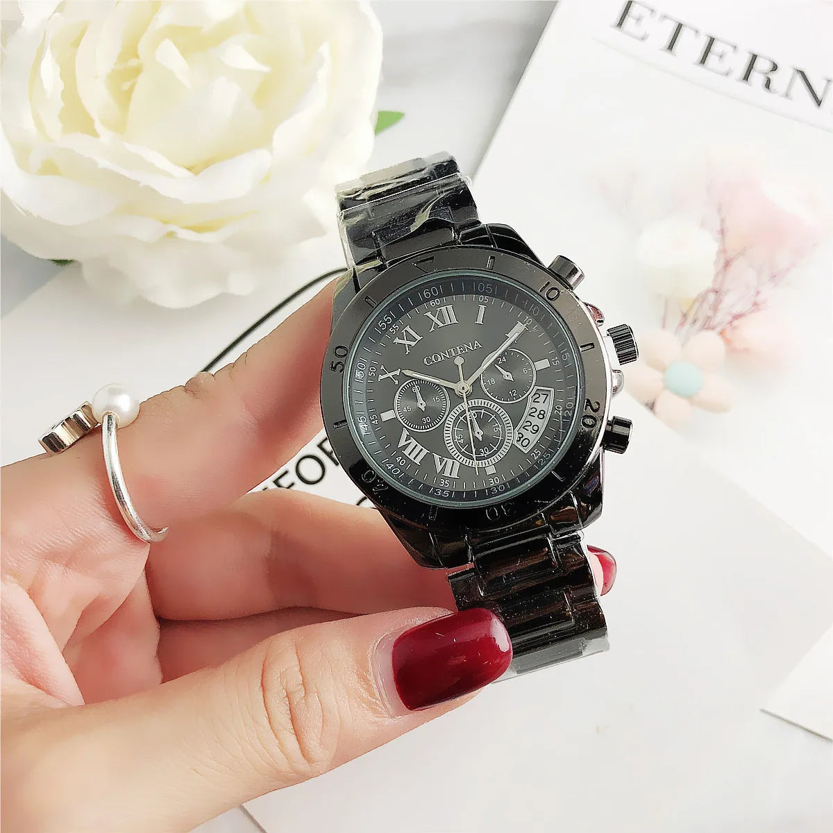 CONTENA Top Brand Luxury Watches for Women Fashion Creative Steel Bracelet Women's Watches Ladies Quartz Watch Reloj Mujer