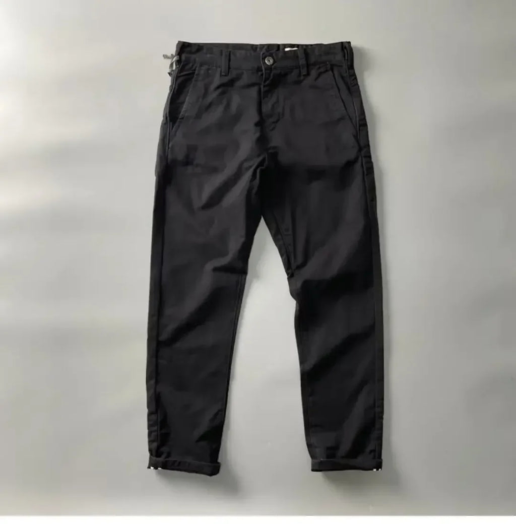 Pantalones Cargo resistentes de algodón puro de estilo americano para hombres, calzado informal de pierna recta holgada antisuciedad y antidesgaste