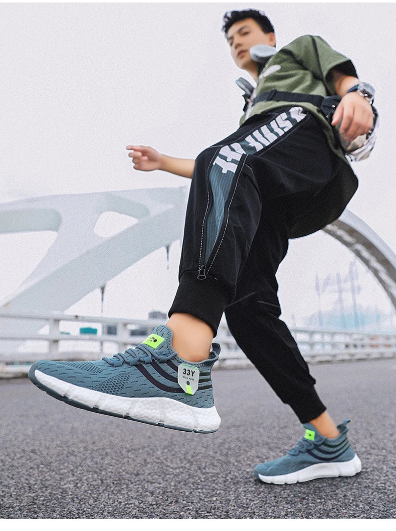 2025 zapatos para hombre, zapatillas transpirables para correr para hombre, zapatos de malla cómodos y ligeros para exteriores, zapatillas para caminar Unisex para mujer
