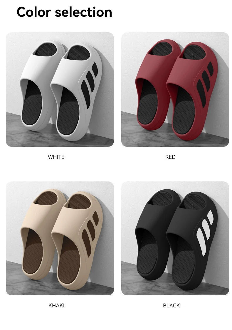 Nuevas zapatillas deslizantes para hombre con un sentido, alto valor estético, uso externo, parte inferior gruesa antideslizante, zapatillas frescas de playa para hombre
