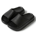 Comwarm, zapatillas de plataforma para mujer, sandalias suaves de suela gruesa de EVA, zapatillas de tacón plano de fondo alto a la moda, chanclas informales antideslizantes para casa