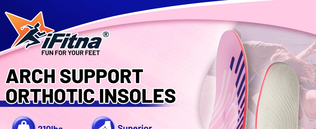 IFitna-plantilla ortopédica para fascitis Plantar y metatarso, plantilla para aliviar el dolor, pies planos, soporte para arco alto, para hombre y mujer, de pie, todo el día