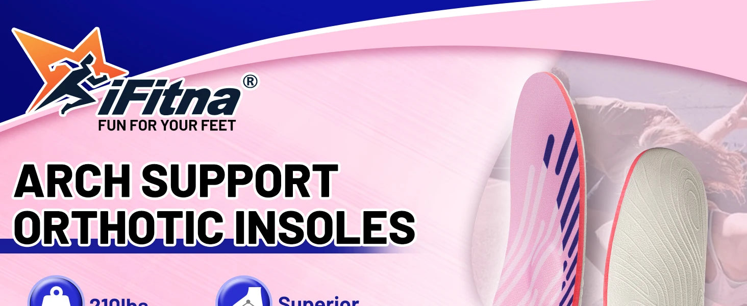 IFitna-plantilla ortopédica para fascitis Plantar y metatarso, plantilla para aliviar el dolor, pies planos, soporte para arco alto, para hombre y mujer, de pie, todo el día