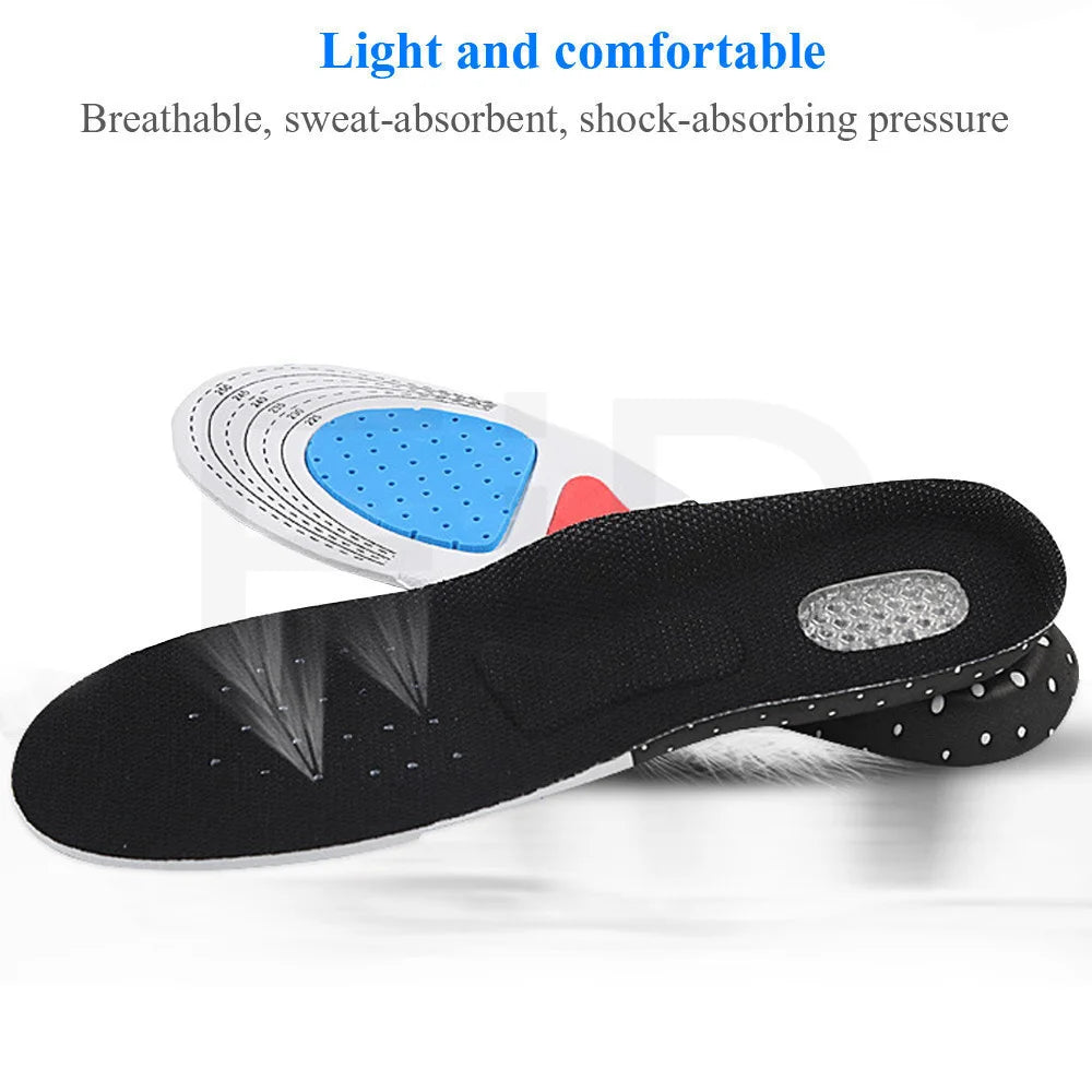 Almohadilla deportiva de Gel de silicona para zapatos, soporte para ARCO, espesamiento, absorción de impacto, almohadilla para zapatos de baloncesto y fútbol, plantilla suave de silicona Unisex
