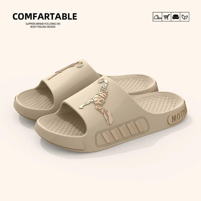 Zapatillas de hombre para uso al aire libre, casa de verano, ducha de suela gruesa, deportes antideslizantes, zapatillas frescas para refrescar