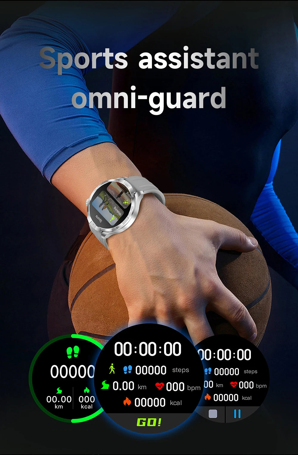 Smartwatch Deportivo con GPS y Brújula – AMOLED 1.85", NFC, IP68, Bluetooth 5.3, 14 Días de Batería