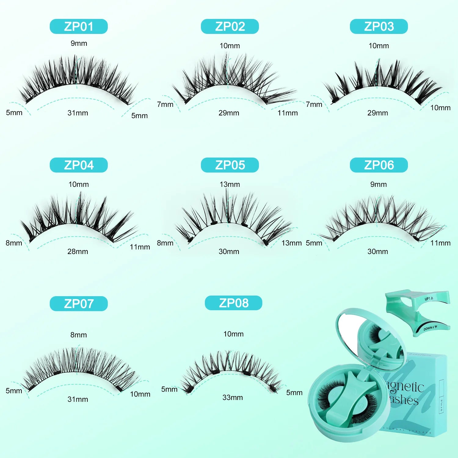 Magnetic Fake Eyelashes Set – Reusable 3D, No Glue, Waterproof