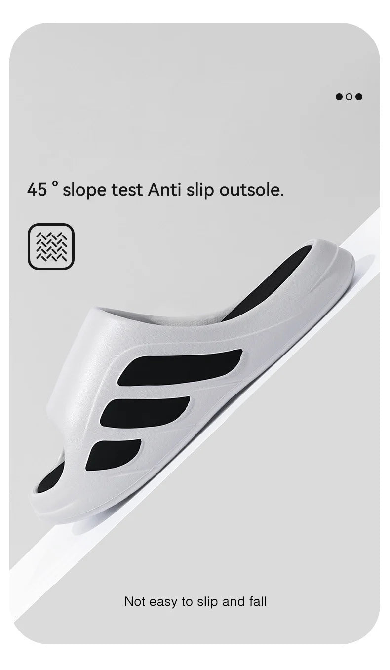 Nuevas zapatillas deslizantes para hombre con un sentido, alto valor estético, uso externo, parte inferior gruesa antideslizante, zapatillas frescas de playa para hombre