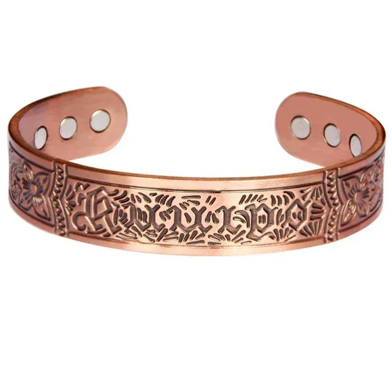 Pulsera magnética de cobre puro para hombres, imanes ajustables para artritis, brazalete para mujeres, terapia, brazaletes de energía para la salud, triangulación de envíos/al por mayor