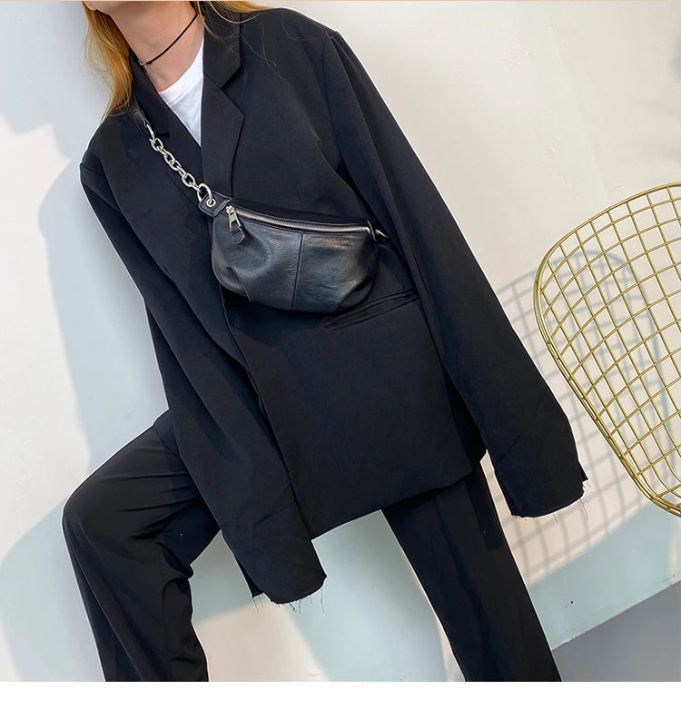 Bolso de pecho femenino, bolsos cruzados con cadena para mujer, nuevos bolsos de hombro, riñonera pequeña de cuero PU para mujer, cartera para teléfono